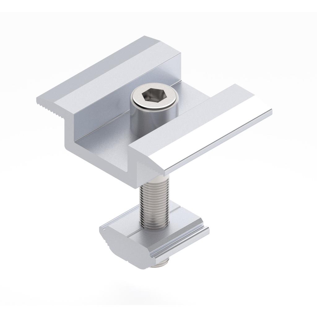 PV Mid Clamp / End Clamp for Solar Panel Mounting - Side Detail Thumbnail